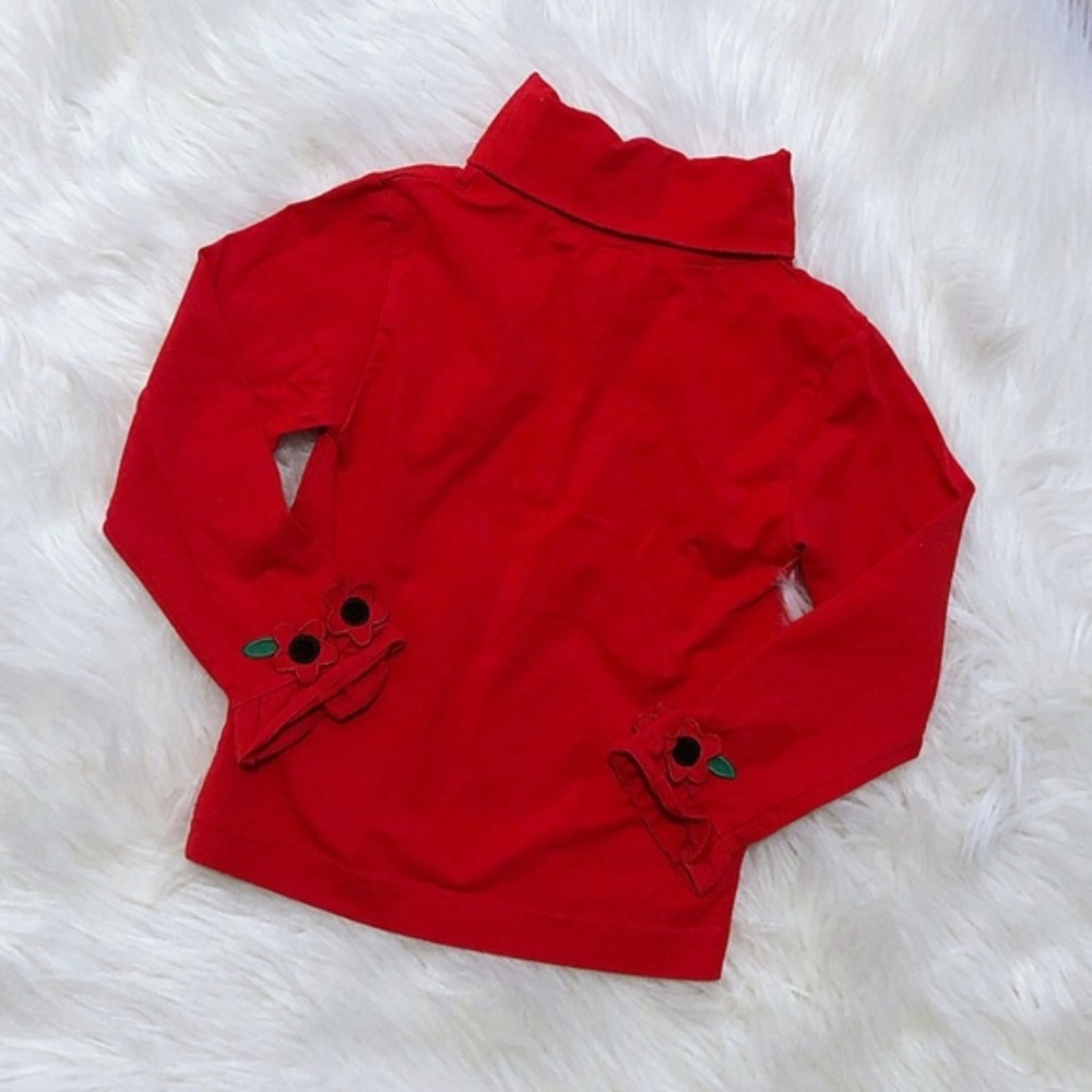 3/$20 Florence Eiseman Floral Turtle Neck Blouse - Picture 2 of 9